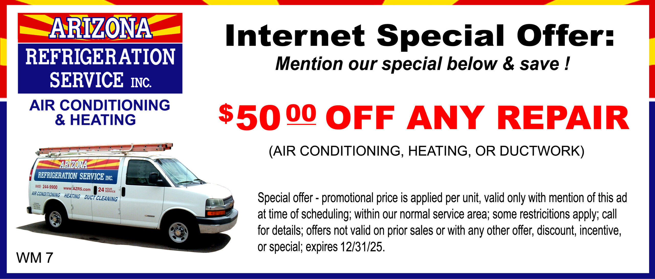 Arizona Refrigeration Special Offer Coupon - Call for details!