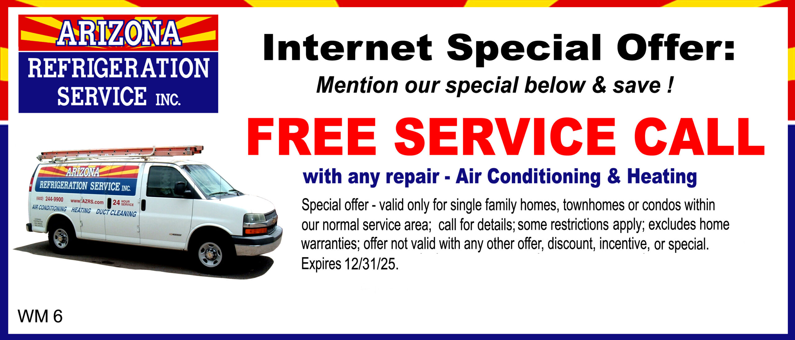 Arizona Refrigeration Special Offer Coupon - Call for details!